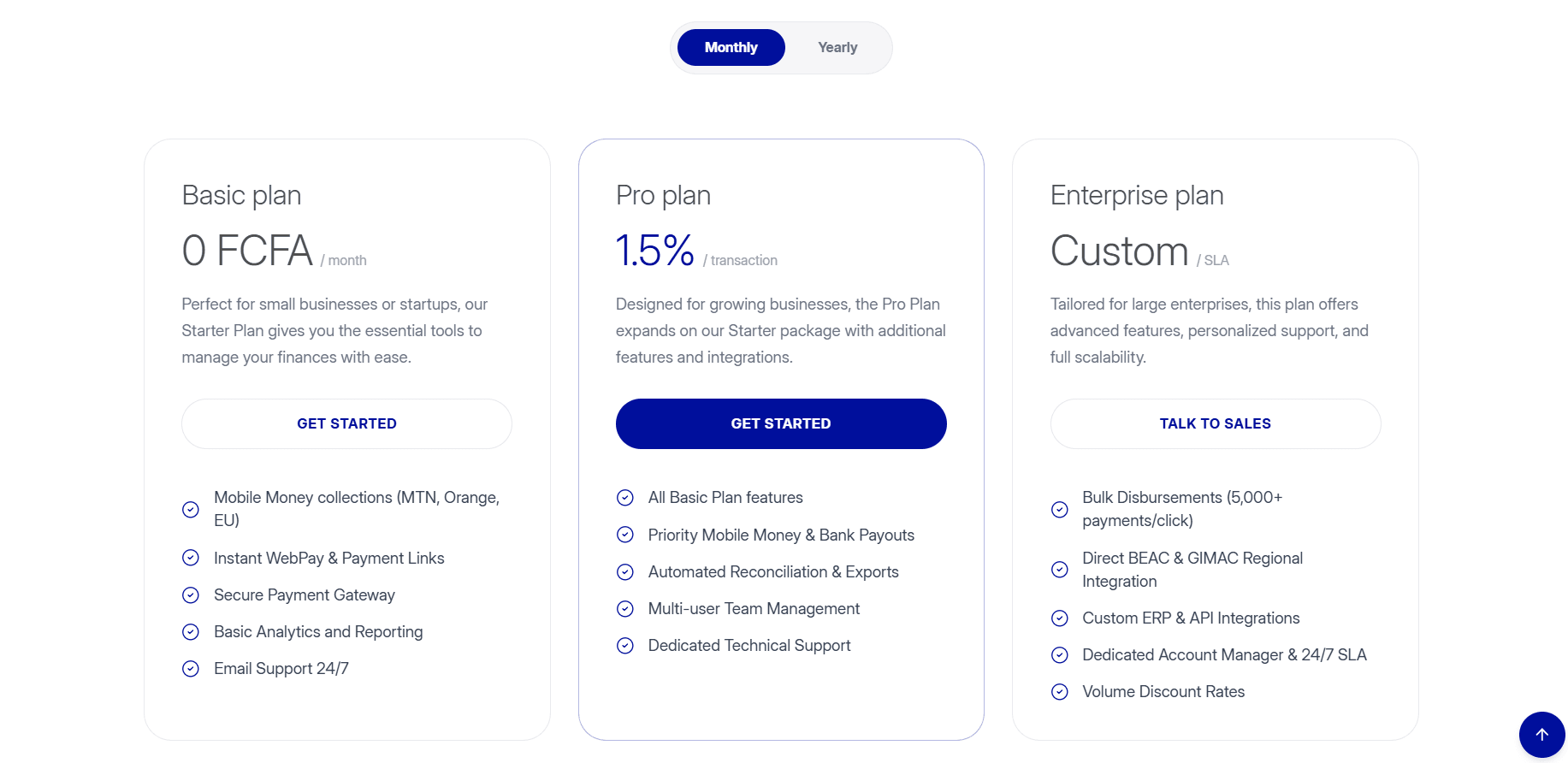 Pricing & Transaction Rate Tiers