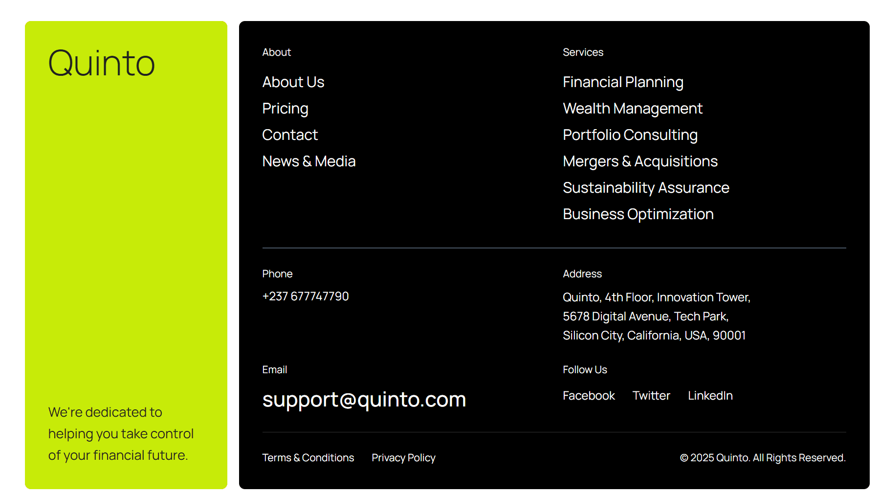 Analytics Footer View